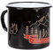 MUGSY Emaille Tasse, Bergmotiv Tasse zum Wandern & Camping, 330ml, bruchfest & leicht