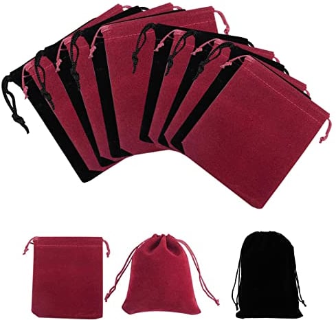 Velours Cordon Cadeau Sac,Sacs à Bijoux en Velours,Petit Bijoux Sac,Sacs à Bijoux en Velours,Sacs-cadeaux pour Bijoux,Sacs à Bijoux pour Cadeau de Mariage,Petit sac Bijoux,Sachets en Velours,12 Pièces