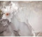 decomonkey - Papier Peint Panoramique Adhésif Fleurs Abstrait 343x256 cm - Stickers Muraux Salon Chambre Déco XXL Autocollant - Marron vert beige - Marbre plantes lys fleurs nature abstraction