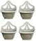 Venetian Wall Hanging Planter Plant Flower Pots Wall Fence Sturdy Strong Plastic Pot Indoor Outdoor Decorative Home Office Garden Special In TAUPE Color (Pack Of 4)