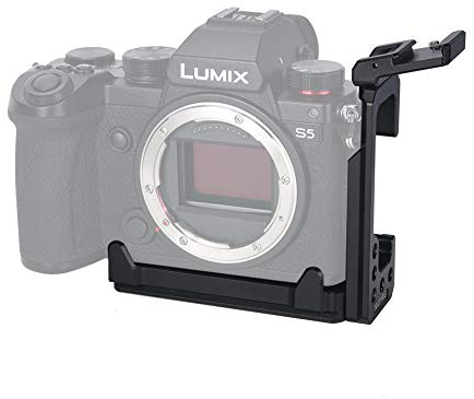 NICEYRIG Quick Release L Bracket Plate,DSLR Camera Mount Quick Release Plate Vertical Video Shooting L Bracket with 1/4-20 Screw Hole for Panasonic S5/S5 MarkII/S5 MarkII X/LUMIX S5Mark II X camera