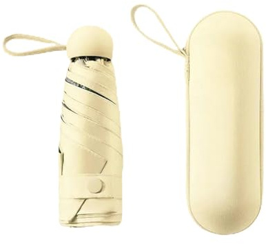 MdybF Regenschirm Kapsel Regenschirm Leicht Sonnig Regnerischer Regenschirm Frauen Anti-Uv-Sonnenschutz Regenschirm Tasche Sonnencreme Tragbar