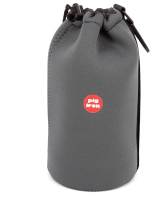 Pig Iron Luxury Lens Pouch to fit Mirrorless and DSLR Camera Lenses. Ultra Soft Velvet Lining, Thick Padded Neoprene. (XX-Large (XXL))