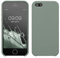 kwmobile Hülle kompatibel mit Apple iPhone SE (1.Gen 2016) / iPhone 5 / iPhone 5S Hülle - Silikon Handy Case - Handyhülle weiche Oberfläche - kabelloses Laden - Rainwashed Grün