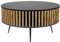 golddoor Couchtisch Borneo, Durchmesser 90 cm, Lamellen aus Eiche, modernes Design, funktionaler Couchtisch, robuste Konstruktion, für Wohnzimmer und Büros (Natürliche Lancelot-Eiche)