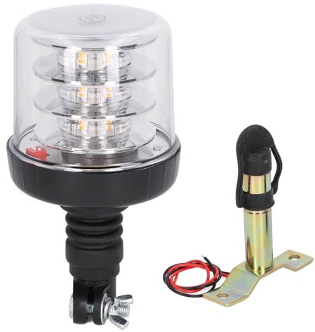 Tyenaza LED-Rotationsleuchte, Industrielle LED-Rotationsblitzleuchte, Warnleuchte, 54 W, 360-Grad-Drehung, Notfall-Warnleuchte, DC 12–24 V