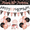 Womens 80th Birthday Decorations Rose Gold 80th Birthday Party Banner Women Banner Bunting Kit by Sheinly