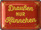 LANOLU Retro Blechschild draußen nur Kännchen, Kaffee Geschenk, Kaffee Bilder für die Küche, Kaffee Schild Küche, vintage Deko Metallschild, Kaffee-Geschenkideen, Blechschilder Küche, 15x20cm