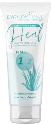 ENDLICH OHNE Tattooentfernung - Pflege/Nachsorge für laserbehandelte Haut - Laser Aftercare Phase 1 Heal - 75ml