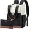 LOVEVOOK Rucksack Damen Groß, Laptop Rucksäcke Schulrucksack Teenager, Schultasche Arbeitstasche Handtasche 2 in 1, 15,6 Zoll Lehrertasche Tagesrucksäcke für Reise Uni Business, Beige Schwarz Braun
