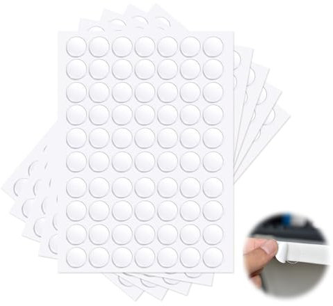 350 Pezzi Nastro Biadesivo Trasparente Rotondo Puntini Adesivo Rimovibile, Ideale per Decorazioni Feste, Artigianato Fai-da-Te, Foto, Poster, Decorazione Domestica e Uso Quotidiano