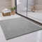 SIXHOME 80*80cm Hellgrau Badteppich Super Saugfähig Rutschfest Waschbar Mit Gummirückseite für Dusche Badezimmer Badewanne