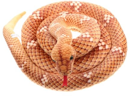 PHENOFICE Stofftier Schlange Plüschtier Schlangenmodell Knifflige Plüschschlange Gruseliges Schlangenspielzeug Ausgestopfte Schlangentier