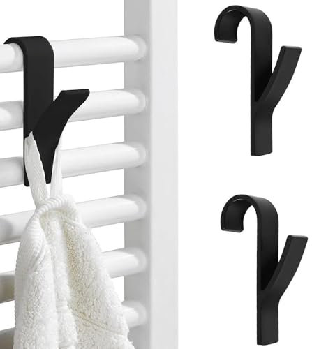 PARENCE.- Lot de 2 Crochets de Rangement - Radiateur, Porte Serviette - 2 Pièces, Salle de Bain, Cuisine, Maison - 9,5x6x2,5cm