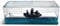 Nadsrpn Pirate Ship Model in Fluid Drift Bottle, Wavy Boat in a Box, Unsinkable Craft Ornament for Living Room