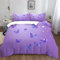 XCQHZYQ Bettwäsche 135x200 cm Lila Schmetterling Romantisches Thema Bettbezug Set für Kinder Jungen Mädchen Weich Atmungsaktiv Baumwolle Polyester Betten Set mit Reißverschluss