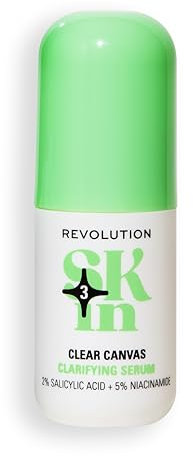 Revolution SKin, Clear Canvas Clarifying Serum, Klärendes Serum mit Niacinamid und Salicylsäure, Hilft bei Unreinheiten, Vegan und Tierversuchsfrei, 30ml