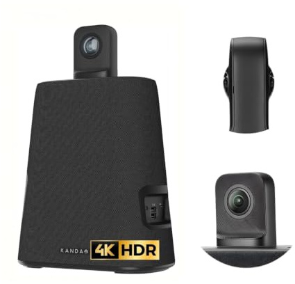 KanDao Meeting Ultra Standard - 360° 4K All-in-One Video Conference Camera, AI Tracking, 8 Noise-Cancelling Mics, Build-in System, Works with Zoom, Google Meet, Microsoft Teams - Plug & Play