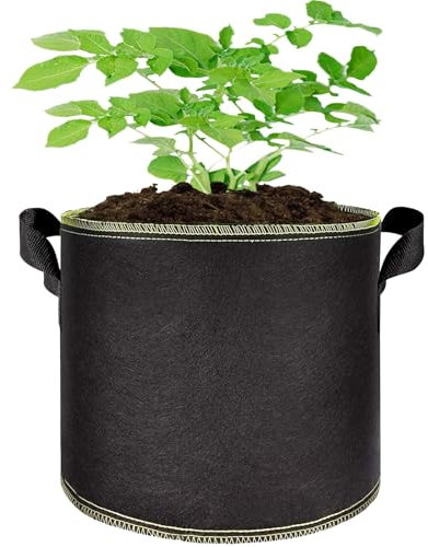 Buystarget 10L Heavy Duty Fabric Planting Pot Breathable Planter Pots Non-Woven Grow Bag, Grow Bags with Reinforced Handles Washable Durable Reusable for Vegetables Fruits Herbs Flowers Shrubs Garden