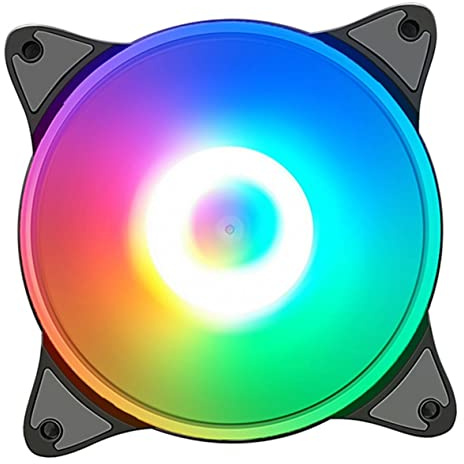 HOMSFOU Ventilador de Caja con LED Rodamiento Magnético Hidráulico Silencioso Refrigeración Rápida para PC de Escritorio Gaming Instalación Fácil y Múltiple