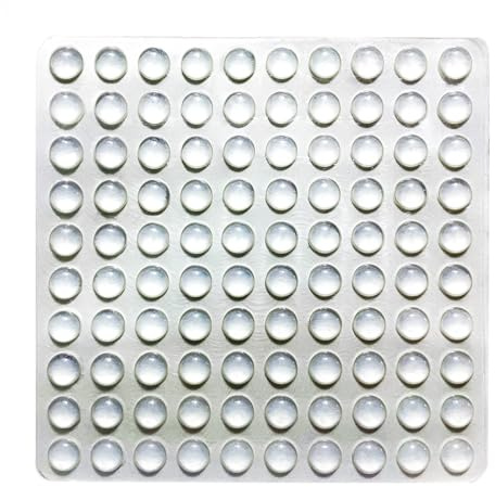 Lot de 100 tampons en Caoutchouc Autocollants - Transparent - 8 mm - Isolation Acoustique - Antidérapants - pour Portes, armoires, Meubles (8 mm)