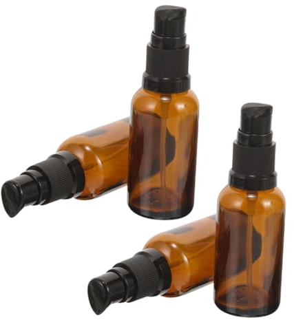 Genérico Frascos de Vidrio Atomizador para Aceites Esenciales 4 Piezas de 30 Ml Color Marrón Ámbar Dispensadores de Loción Portátiles y Recargables para Viaje y Cosméticos