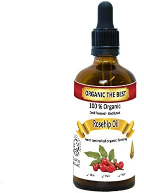 Organic Rosehip Oil 100% Cold Pressed Unrefined,Certified, Premium Quality 10 ml (red)