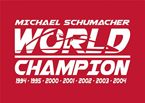 MBA-Sport Michael Schumacher Flagge World Champion - Rot, 138 x 100 cm - Ferrari Fan-Display, Sportveranstaltung oder Fan-Display