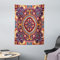 ABAKUHAUS Paisley Wandteppich, Blumenteppich aus Weiches Mikrofaser Stoff Waschbar ohne Verblassen Digitaldruck, 110 x 150 cm, Orange Rot