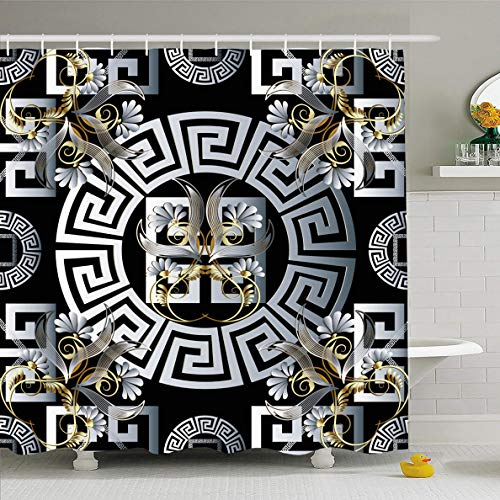 Ahawoso Duschvorhang für Badezimmer 152,4 x 182,9 cm Moon Wolf Mondlicht Horror Full Heulend Alertness Barking Wasserdichtes Polyester Stoff Set mit Haken 72 W x 72 L Multi 27