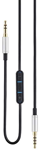 AGS Retail Ltd Compatible Audio Cable Replacement for B&O H9/H4/H6/H8 Headsets – 1.5m, Black, Headphone Cable with Microphone, Remote | Audio Accessories