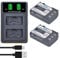 DuraPro 2Pcs NB-2L NB-2LH Battery Batterie + Dual USB Charger Replacement for Canon EOS 350D 400D MD265 MV960 PowerShot G7 G9 S70 S80 ZR950 ZR960 HG10 HV40 Cameras