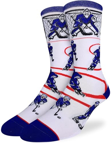 Good Luck Sock Herren Hockeysocken, Erwachsene, Hockey, Blau und Weiß, Einheitsgre