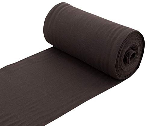 Baumwolle Bündchenstoff Bündchen Schlauchware Stoff braun - Meterware ab 25 cm x 70 cm