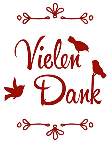 orig. Stemplino® Maxi Stempel XL - Vielen Dank - Für Geschenke und Karten - hochwertiger Holzstempel 78x46 mm rund - auch schön als Geschenk