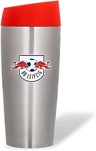 RB Leipzig RBL Thermobecher - Schwarz-Weiß, Gestreift, Ungefüttert, Polyester, Sportlich, Unisex, Badezimmer