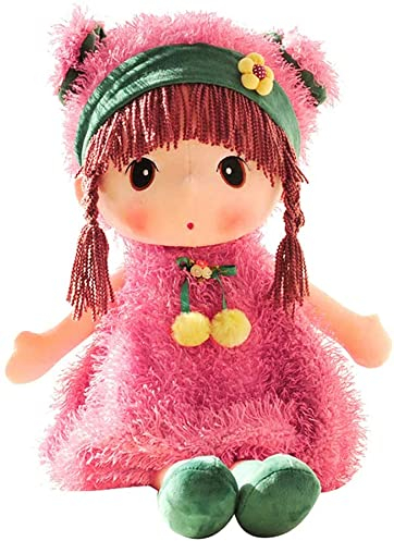 Uposao Baby Mädchen Stoffpuppe mit Kleidung und Haaren, 45CM Schöne Ragdoll Spielzeug Plüsch Plüschtiere Babypuppe Prinzessin Schlafpartner Puppe Kuschelpuppe für Kleinkinder als Geburtstagsgeschenk
