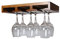 Wine Glass Rack Support de Verre à Vin, Porte-Verre à Vin Suspendu, Support de Verre à Vin sous L'Armoire, Support de Verres à Pied en Bois Naturel pour la Maison de Cuisine de Bar
