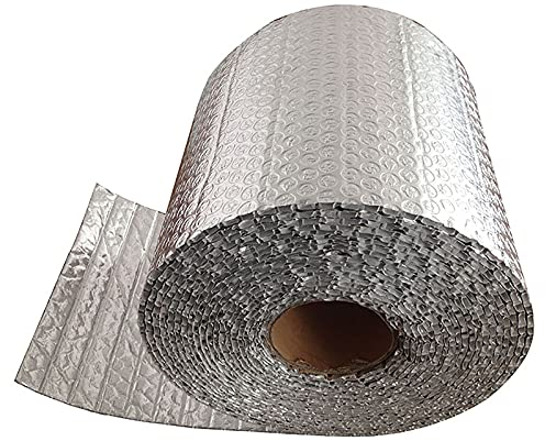 Dammfolie selbstklebend Isolierfolie Thermo Und Schaum Hitze isoliert Aluminium Dampfsperre wasserdichte Wärmedämmung Vorzelthimmel Wand Isolierung Luftpolsterfolie Aluminiumfolien-Membran(Size:1*15M)