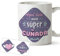 Taza Cuñada - Regalo original taza desayuno - Aquí bebe una súper Cuñada, Idea regalo de cumpleaños