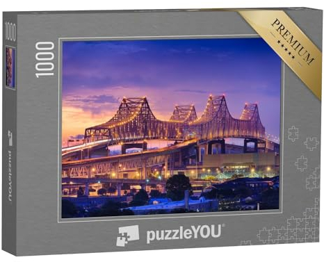 puzzleYOU: Puzzle 1000 Teile „New Orleans, Louisiana, Crescent City Connection Bridge“ – aus der Puzzle-Kollektion New Orleans