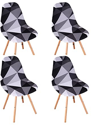 Highdi Stuhlhussen 4er Set Esszimmer Jacquard Strech Esszimmerstühle Bezug Bnehmbare Waschbar Stuhlbezug Universal Küchenstühle Husse Elegante Stuhlabdeckung für Wohnzimmer