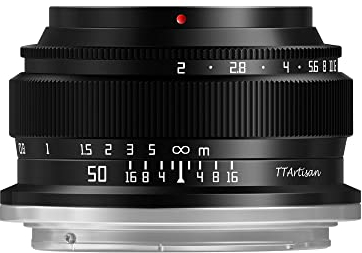 TTARTISAN 50mm F2 obiettivo per Nikon Z Mount Obiettivo Telaio completo manuale Lunghezza focale standard Grande apertura per la fotografia di ritratto, umanità e still-life