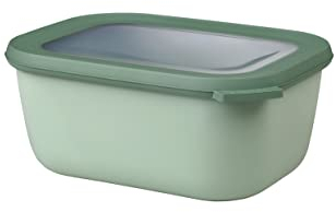 Mepal - Multi Bowl Cirqula Rectangular - Vorratsdose mit Deckel - Geeignet als Luftdichte Aufbewahrungsbox für den Kühlschrank, Mikrowellengeschirr & als Frischhaltedosen - 1500 ml - Nordic Sage