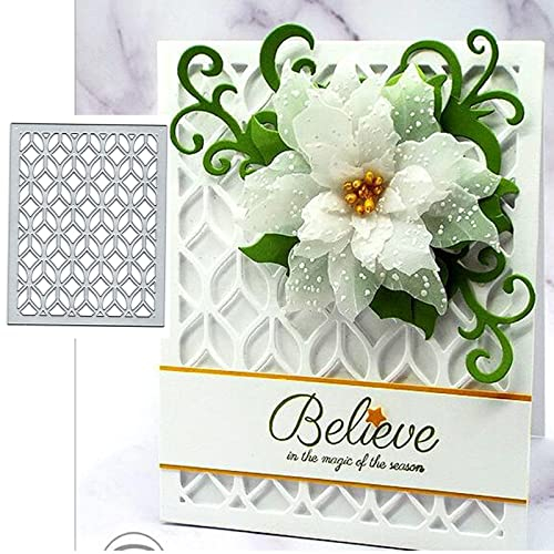 Sznilindm Scrapbooking-die-cuts Metal Cutting Dies, Board Frame Template Stencil, Flower Petal Design for DIY Card Making, 14x11 cm