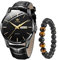 Raitown Herren Armbanduhr Leder Band Wasserdicht Uhr Man Analog Quarz Ultraleicht Männer Uhren Optionales Schwarz Blau Weiß Zifferblatt