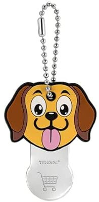 TRIGGI® Cap HUND (DOG) - Einkaufswagenlöser, Einkaufschip zum abziehen, Schlüsselanhänger, Einkaufswagenauslöser