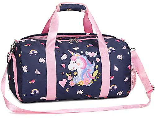 Sporttasche Kinder Reisetasche Mädchen Einhorn Sporttasche Klein Saunatasche Schwimmtasche Mädchen Sporttasche Mädchen