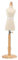 Weibliche Nähschaufensterpuppe,Damenbüste Schneiderpuppe, Schulterbreite 9,5 cm,Brustumfang:23 cm,Höhe:26,5 cm,Taille 18 cm,Mit Robuster Buchenholzbasis,Für Die Präsentation Herstellung von Kleidung