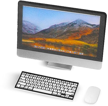 TIESOME 1:12 Ensemble d'ordinateur de Bureau Miniature pour Maison de poupée, Ensemble de Trois pièces d'ordinateur à écran LCD pour Maison de poupée Exquis et réaliste adapté aux Cadeaux de Noël